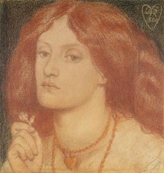 Dante Gabriel Rossetti : Regina Cordium or The Queen of Hearts